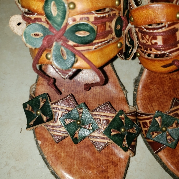 Spring step womens heels size 7 vintage brown - Picture 8 of 8